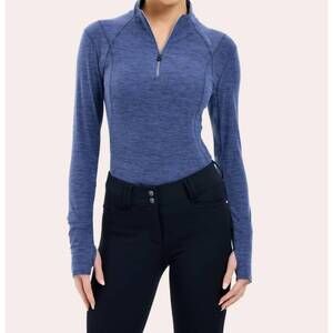 NEW RJ CLASSICS logan quarter zip training shirt in twilight purple